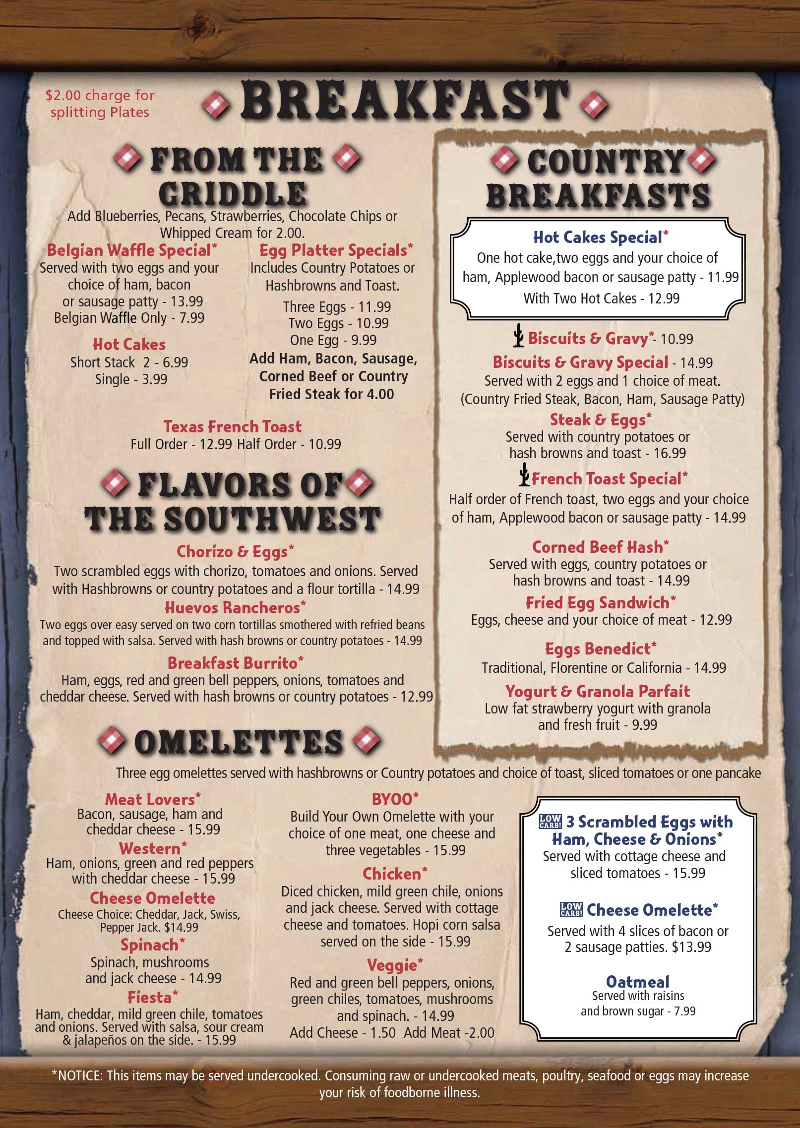 Breakfast Menu